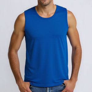 Camiseta sin mangas atlética original para hombre con estampado de rayón y correas de contraste para hombre - Product Image 3