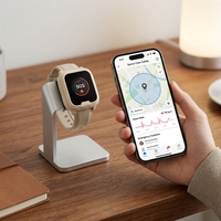 Montre connectée 4G pour personnes âgées avec détection de chute, traceur GPS personnel, bracelets d'alerte médicale 4G avec surveillance de la fréquence cardiaque et de l'oxygène sanguin