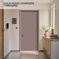 Porte intérieure moderne en bois JSQ-LT-05 Snow Mountain Silver pour chambre à coucher