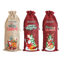Sacs à vin en toile de jute, sacs à vin pour dégustation à l'aveugle, sacs cadeaux pour vin avec cordon de serrage pour le stockage à domicile, la décoration de mariage et de fête