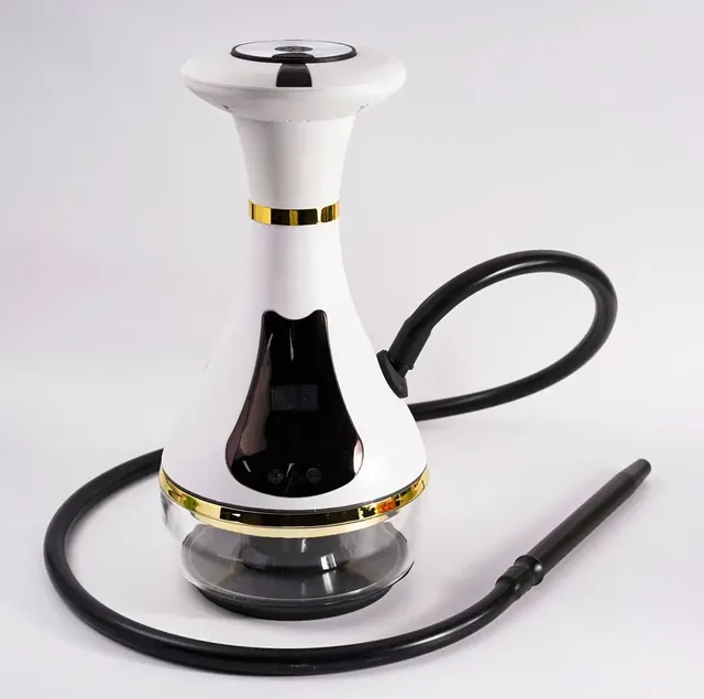 Hot Sale Intelligent Electronic Hookah Rechargeable Portable Electronic Hookah Arabic Hookah Charging LED Display Chica Shisha