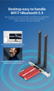 COMFAST WiFi 7 беспроводной адаптер Pcie Bluetooth 5,4 802.11be RGB light BE200 сетевая карта трехдиапазонный - Product Image 4
