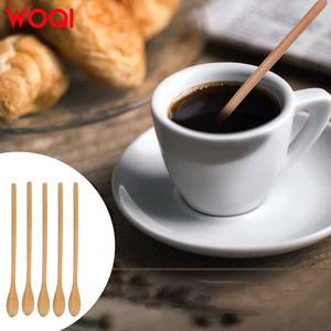 WOQI Natural <strong>wood</strong> spoon flat-handle kitchen utensils for <strong>stirring</strong>, blending and cooking - Product Image 6