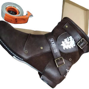 21 nouvelles bottes courtes pour hommes à bout rond, bottes en cuir PU pour hommes européens et américains, bottes à talon bas, commerce extérieur pour hommes - Product Image 1