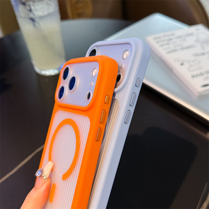 เคสกันกระแทกแบบลายริ้วผิวด้าน สำหรับ iPhone 17 16 15 14 17 Pro Max, เคสแม่เหล็กสำหรับ iPhone 17 ลายริ้ว - Product Image 4