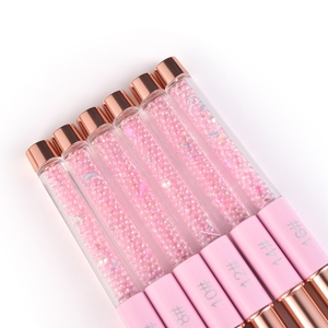 Pinceau à ongles en acrylique KADS, poils Kolinsky, manche rose, pinceau à ongles en acrylique cristal, outil de manucure, stylo pour peinture et extension d'ongles - Product Image 4