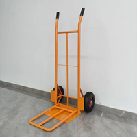 Carretilla de mano de acero de alta resistencia con dos ruedas, neumáticos, para transporte de carga en almacenes y construcción, tipo Tiger Cart