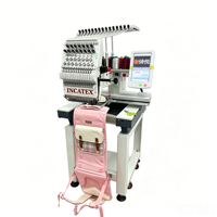 Machine à broder numérique à tête unique 15 aiguilles 1200 tr/min, nouvelle, automatique, pour usage domestique, idéale pour la broderie de vêtements, chapeaux, écussons et logos.