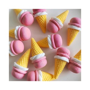 Nouveau doux 100 pièces macaron couleur cône <span class=keywords><strong>de</strong></span> crème glacée sans trou perles Miniature <span class=keywords><strong>maison</strong></span> <span class=keywords><strong>de</strong></span> poupée artificielle nourriture ornements pour coque <span class=keywords><strong>de</strong></span> téléphone décor - Product Image 3