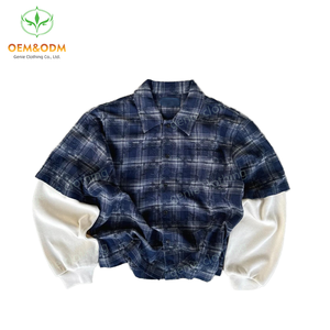 <span class=keywords><strong>Camicia</strong></span> Vintage di <span class=keywords><strong>Flanella</strong></span> con Bottoni per Uomo Ricamo Personalizzato a Nido d'Ape Manica <span class=keywords><strong>Lunga</strong></span> Doppio Strato a Quadri Termica - Product Image 1