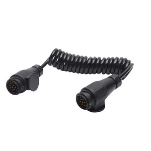 European Style Trailer <b>Plug</b> 13 Pin Spiral Cable Connector <b>Adapter</b> EC1322 3m For Caravan Use - Product Image 1
