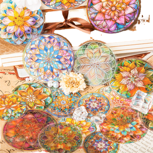 Paquete de 12 Hojas de Pegatinas Retro de Resina PET con Diseño de Dibujos Animados para Fiestas, Materiales Decorativos para Manualidades, Recortables, Brillantes, para Diarios Escritos a Mano - Product Image 2