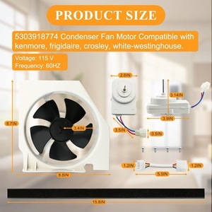 Motor de ventilador de condensador 120V RMT62136 para refrigeradores Crosley, pieza eléctrica de plástico de fácil instalación - Product Image 2