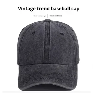 Gorra de béisbol de pico de pato de algodón peinado vintage Estilo <span class=keywords><strong>Ins</strong></span> lavado con diseño de marca de moda Sombrero de sol versátil simple - Product Image 3