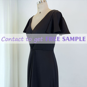TEENYEE 2026 Nouvelle <span class=keywords><strong>robe</strong></span> de demoiselle d'honneur en satin noir à col en V profond, taille plus, robes pour femmes, <span class=keywords><strong>robe</strong></span> longue de soirée pour femmes - Product Image 6