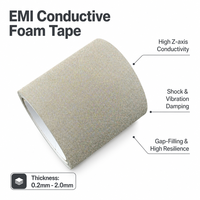 Joint d'étanchéité EMI en tissu flexible sur mousse pour la mise à la terre électronique de haute précision