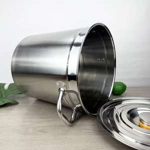 5.0商業レストラン大型クッキングポットスープストックポットステンレス鋼ヘビーデューティ調理器具誘導大きなクッキングポット - Product Image 4