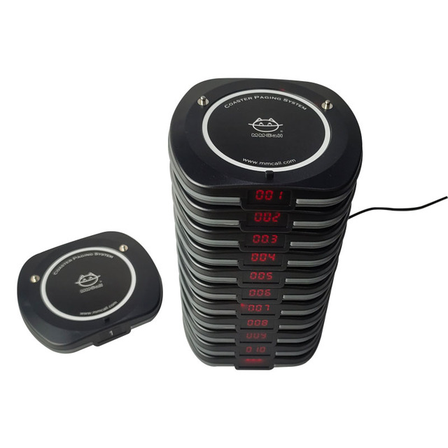 Wireless Restaurant Coaster Pager Queue Calling Paging System Wireless Restaurant Guest Buzzer