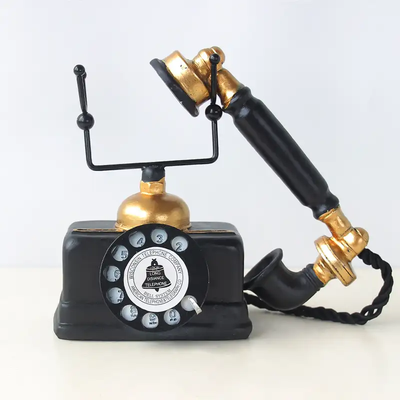 Style européen rétro téléphone en résine ornements vintage modèles de téléphone, le salon à la maison de bureau décoration artisanat