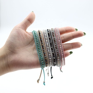 UNIQ AB001 2020 de moda Multi-color cuentas en el tobillo trenzada pulsera tejida pulsera ajustable para mujer o hombre - Product Image 6