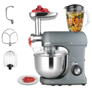 Mixer adonan roti panggang multifungsi 3 In 1 1400W, Mixer makanan rumah tangga dengan Aksesori