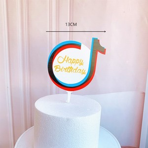 Decoración Acrílica para Pastel con Temática de <span class=keywords><strong>Tiktok</strong></span>, Decoración para Pastel de Cumpleaños, Decoración para Cupcakes XQA032 - Product Image 5