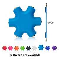 Adaptateur audio 3.5mm 6 voies pour casque 6 ports