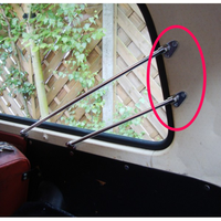 Barre latérale M-Volks BJS001 compatible avec les baies vitrées de bus de type 2 1968-1979, en aluminium entièrement poli