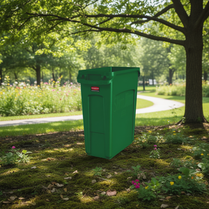 Cestino per Rifiuti Rubbermaid Slim Jim 60 L Verde per Uso Commerciale - Product Image 3