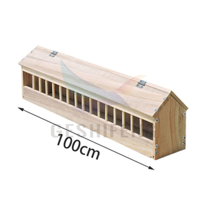 2024 Mangeoire à oiseaux sauvages en bois suspendue à l'extérieur Mangeoire à oiseaux automatique - Product Image 6