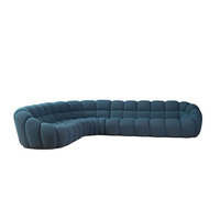Meubles de salon de luxe, canapés en tissu velours 3 places, ensemble de canapés Roche Bobois Bubble Chesterfield