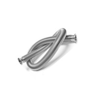 Tuyau flexible ondulé ISO-KF en acier inoxydable 304/316 avec raccord à bride KF25 pour vide - 1 pièce