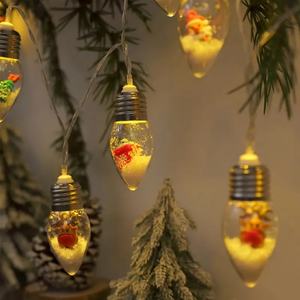 10/20 LED Christmas <strong>Snowball</strong> Clear Bulb String <strong>Lights</strong> With Christmas Santa Claus Snowman Tree - Product Image 3