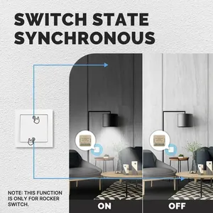 Interrupteur intelligent mini DIY <span class=keywords><strong>MOES</strong></span> Star Ring pour module d'interrupteur/variateur de lumière ZigBee/WiFi, télécommande Alexa Google Home IP20 250V AC - Product Image 4