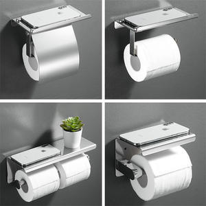 YOTO porte-papier hygiénique en acier inoxydable support de rangement pour téléphone portable rouleau sans poinçon papier toilette serviettes boîtes accessoires de salle de bain - Product Image 2