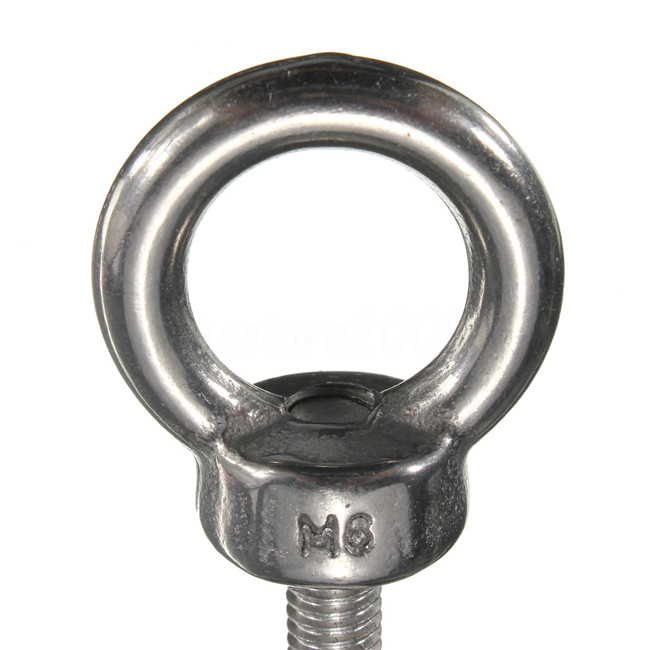 Bulloni Ad Occhiello M6 In Acciaio Inox 304 - 8 Pezzi - Per Sollevamento E Fissaggio