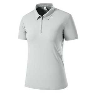 Unisex Nylon Half-Zip Polo Shirt Quick Dry Summer Workwear Loose Fit - Product Image 4