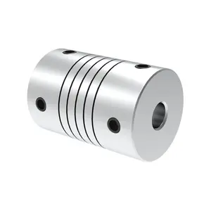 Conector de alumínio flexível d20 l25 5x8mm 5mm a 8mm, acoplador flexível para motor de lâmina