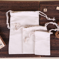 Sac à cordon en toile avec logo personnalisé, pochette cadeau en coton réutilisable, sac vierge pour emballage, mariage, fête, cadeaux promotionnels