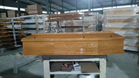 IT087 Ataúd de Madera de Paulownia Sólida Estilo Americano con Grosor de 20mm/25mm para Adultos, Servicios Funerarios Italianos 192x56x28cm