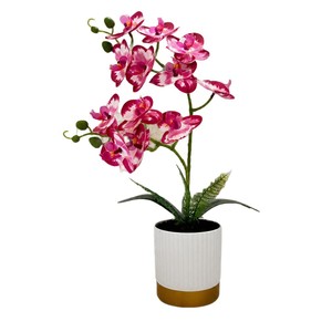 Orchidées Phalaenopsis artificielles avec pot, décoration intérieure, plante bonsai à 12 fleurs pour la maison, le bureau, accessoires de photographie - Product Image 5