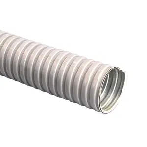 Tuyau métallique en acier inoxydable enduit de PVC de 20mm Protection de câble Anti-Uv Anti-âge Tuyaux de conduit métalliques flexibles étanches