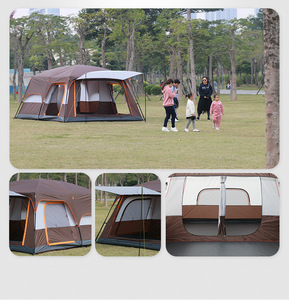 Soldes Exceptionnelles : Tente Dôme Extérieure Imperméable à 2 Pièces pour 8-12 Personnes, Grande Tente de Camping Familiale Multicolore en Oxford et Fibre de Verre pour 6-8 Personnes - Product Image 6