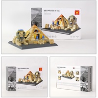Architektur-Bausteine Große Pyramide von Gizeh Modell Kairo Ägypten Wahrzeichen DIY Baustein-Set ABS Lernspielzeug OEM-Hersteller