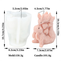 KK1094 Moule en silicone Lapin en position échelle, pour bougies, résine, savon, argile, artisanat DIY et décoration de gâteaux