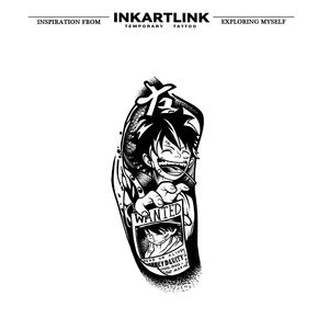 INKARTLINK - Pegatina de Tatuaje para el Cuerpo, Pegatina de Tatuaje de Papel, Anime Luffy Wanted, Resistente al Agua, Ecológica, de Larga Duración (15 Días), Venta al por Mayor - Product Image 3