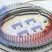 Halle de sport en structure acier préfabriquée HJ, gymnase de basketball, stade de football, lieu de sport extérieur personnalisable