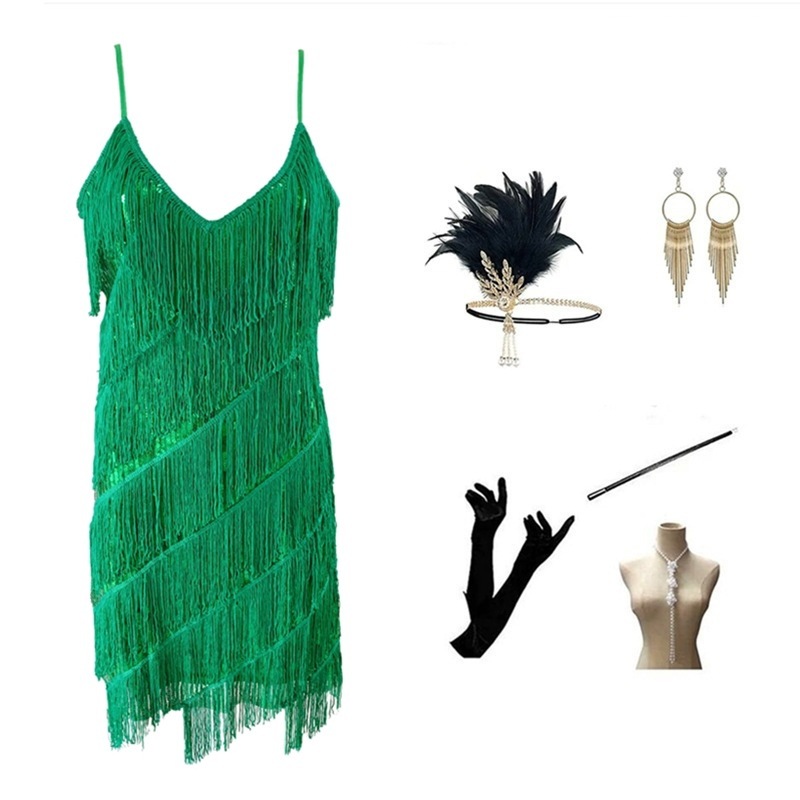 Ensemble d'accessoires pour jupe verte