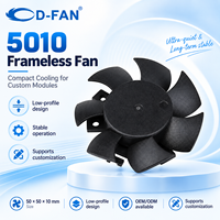 Ventilateur de refroidissement sans balais CC étanche ODM/OEM 5010 5V, moteur de ventilateur axial sans balais CC 50*10mm, ventilateur sans cadre