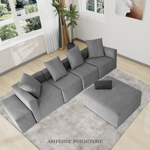 <span class=keywords><strong>Mobili</strong></span> Modulari Popolari - Supporto in Schiuma Resistente per Divano Senza Telaio Divano Componibile di Lusso a 6 Posti per Soggiorno - Product Image 5